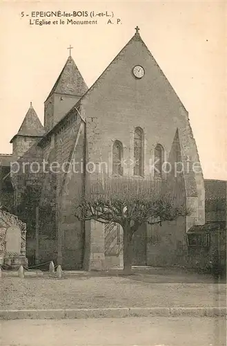 AK / Ansichtskarte Epeigne les Bois Eglise et le Monument Epeigne les Bois