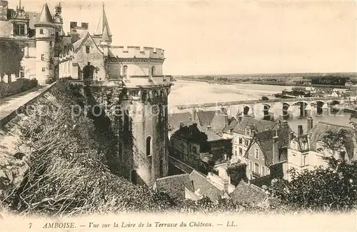 AK / Ansichtskarte Amboise Vue sur la Loire de la Terrasse du Chateau Amboise