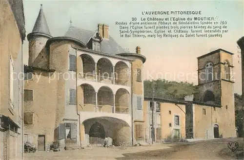 AK / Ansichtskarte Bessay sur Allier Chateau et l Eglise du Moutier Bessay sur Allier