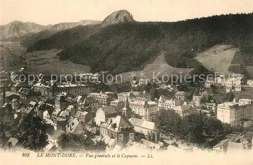 AK / Ansichtskarte Le_Mont Dore_Puy_de_Dome Vue generale et le Capucin Le_Mont Dore_Puy_de_Dome