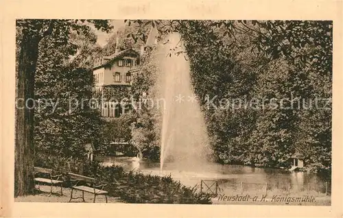 AK / Ansichtskarte Neustadt_Haardt Koenigsmuehle Fontaene Neustadt_Haardt