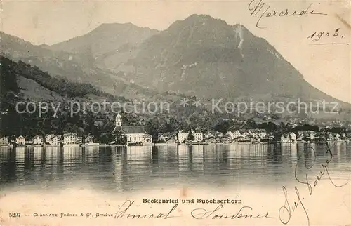 AK / Ansichtskarte Beckenried mit Buochserhorn Beckenried