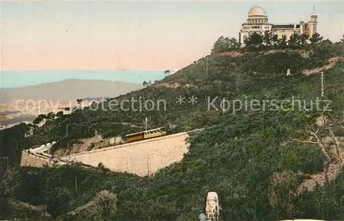 AK / Ansichtskarte Barcelona_Cataluna Tibidabo Funicular y observatorio Barcelona Cataluna