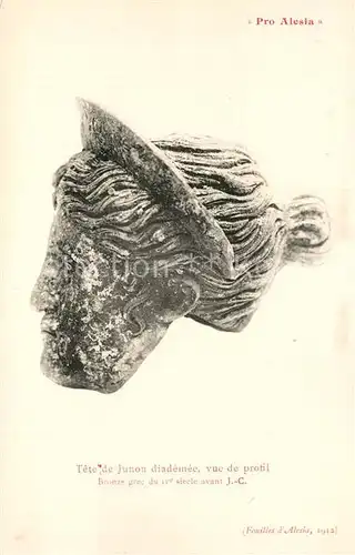 AK / Ansichtskarte Alesia(Roman War)_Alise Sainte Reine Tete de Junon diademee vue de profil 