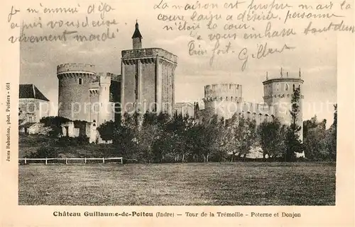 AK / Ansichtskarte Lignac Chateau Guillaume de Poitou Tour de la Tremoille Poterne et Donjon Lignac