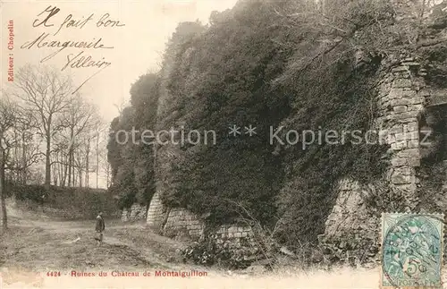 AK / Ansichtskarte Louan Villegruis Fontaine Ruines du Chateau de Montaiguillon Louan Villegruis Fontaine