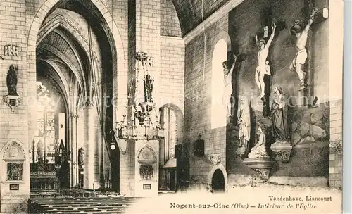 AK / Ansichtskarte Nogent sur Oise Interieur de l Eglise Nogent sur Oise