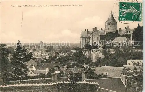 AK / Ansichtskarte Chateaudun Le Chateau et Panorama de Saint Jean Chateaudun