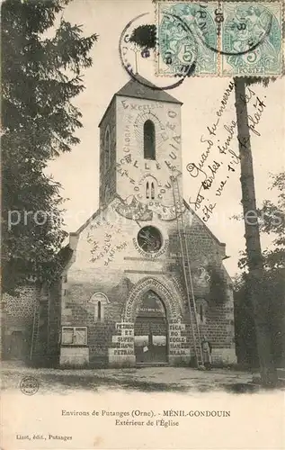 AK / Ansichtskarte Menil Gondouin Exterieur de l Eglise Menil Gondouin