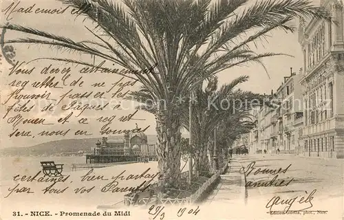 AK / Ansichtskarte Nice_Alpes_Maritimes Promenade du Midi Nice_Alpes_Maritimes