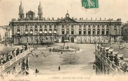 AK / Ansichtskarte Nancy_Lothringen Hotel de Ville Nancy Lothringen