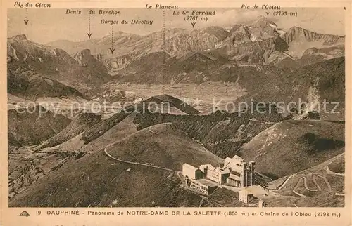 AK / Ansichtskarte Notre_Dame_de_la_Salette et Chaine de l Obiou vue aerienne Notre_Dame_de_la_Salette