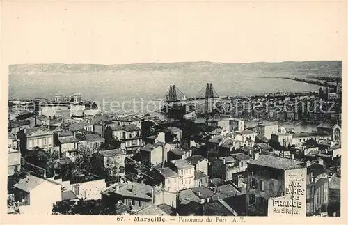 AK / Ansichtskarte Marseille_Bouches du Rhone Panorama du port Marseille