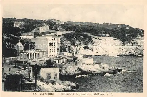 AK / Ansichtskarte Marseille_Bouches du Rhone Promenade de la Corniche et Maldorme Marseille