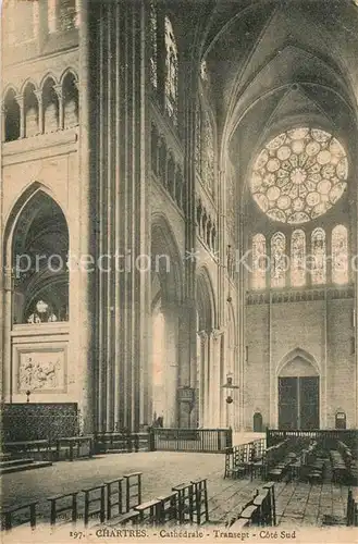 AK / Ansichtskarte Chartres_Eure_et_Loir Cathedrale Transept Chartres_Eure_et_Loir