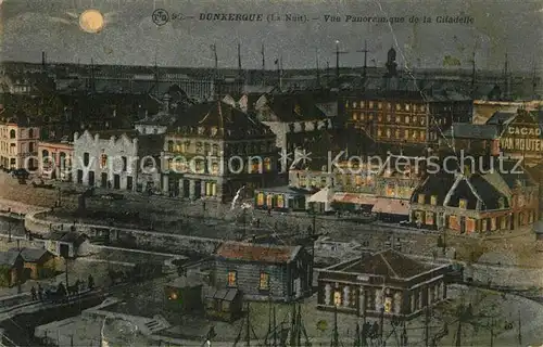 AK / Ansichtskarte Dunkerque Vue panoramique de la Citadelle au clair de lune Dunkerque