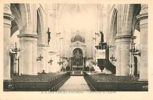 AK / Ansichtskarte Les_Sables d_Olonne Interieur de l Eglise Les_Sables d_Olonne