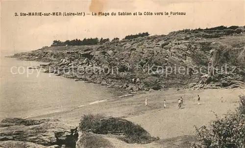 AK / Ansichtskarte Sainte Marie sur Mer La Plage du Sablon et la Cote vers le Porteau Sainte Marie sur Mer