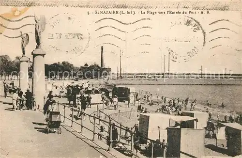 AK / Ansichtskarte Saint Nazaire_Loire Atlantique La plage vers l entree du port Saint Nazaire