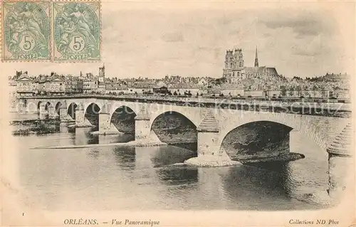 AK / Ansichtskarte Orleans_Loiret Vue panoramique Pont sur la Loire Orleans_Loiret