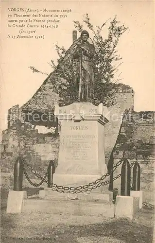 AK / Ansichtskarte Vorges Monument aux Morts Vorges