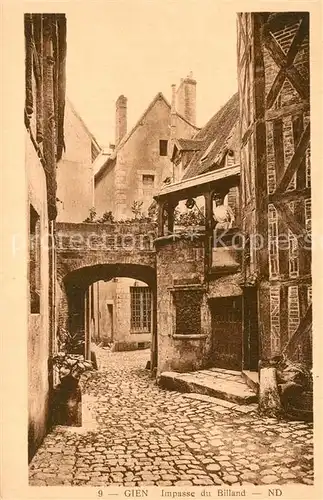 AK / Ansichtskarte Gien Impasse du Billand Gien