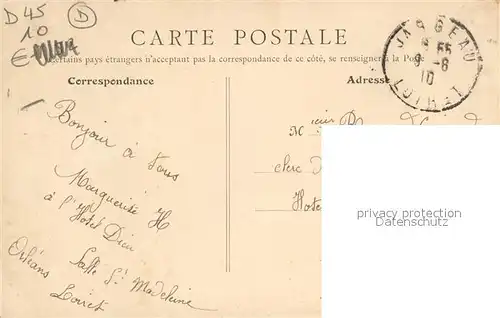 AK / Ansichtskarte Orleans_Loiret Hotel Dieu Cour d entree Orleans_Loiret