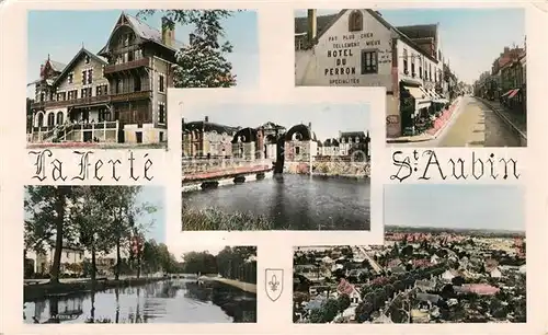 AK / Ansichtskarte La_Ferte Saint Aubin La Luziere Grande Rue Chateau Hotel Cosson vue generale La_Ferte Saint Aubin