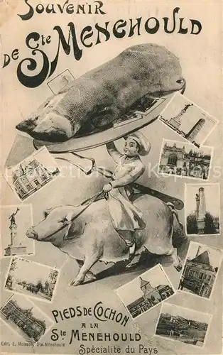 AK / Ansichtskarte Sainte Menehould Pieds de Cochon Sainte Menehould