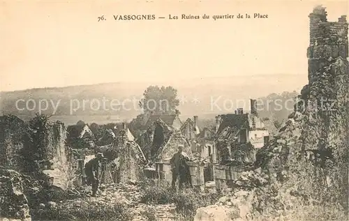 AK / Ansichtskarte Vassogne Les Ruines du quartier de la Place Vassogne