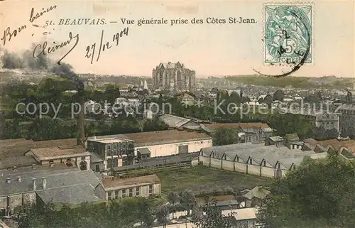 AK / Ansichtskarte Beauvais Vue generale prise des Cotes St Jean Beauvais