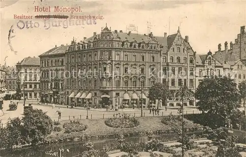 AK / Ansichtskarte Braunschweig Hotel Monopol Braunschweig