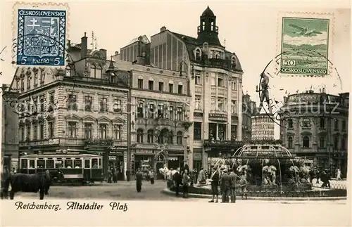AK / Ansichtskarte Reichenberg_Liberec_Boehmen Altstaedter Platz 