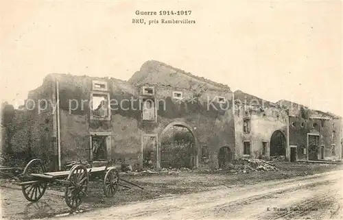 AK / Ansichtskarte Bru_Vosges Guerre 1914 17 apres bombardement Bru_Vosges