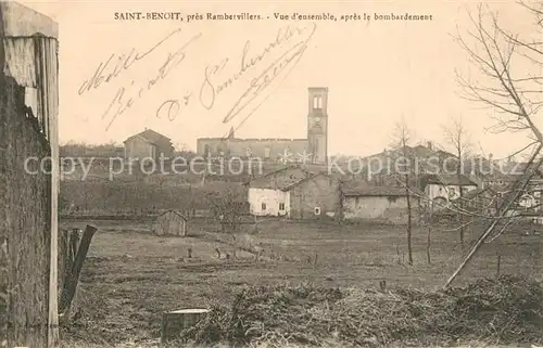 AK / Ansichtskarte Saint Benoit_Alpes de Haute Provence Vue densemble apres le bombardement Saint Benoit