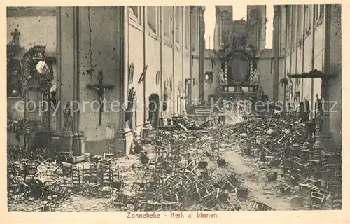 AK / Ansichtskarte Zonnebeke Kerk al binnen Zonnebeke