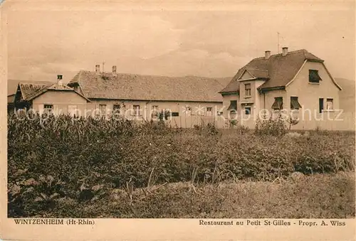 AK / Ansichtskarte Wintzenheim_Winzenheim_Elsass Restaurant au Petit St Gilles 