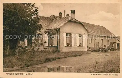 AK / Ansichtskarte Wintzenheim_Winzenheim_Elsass Restaurant Petit St Gilles 