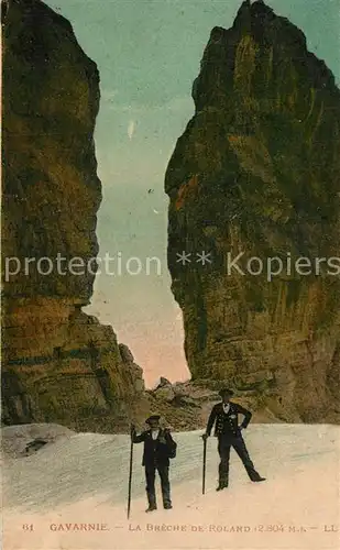 AK / Ansichtskarte Gavarnie_Hautes Pyrenees La Breche de Roland Winter Gavarnie Hautes Pyrenees