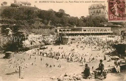 AK / Ansichtskarte Biarritz_Pyrenees_Atlantiques Port Vieux nouvel Etablissement Biarritz_Pyrenees