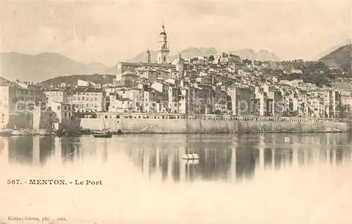 AK / Ansichtskarte Menton_Alpes_Maritimes Port Menton_Alpes_Maritimes