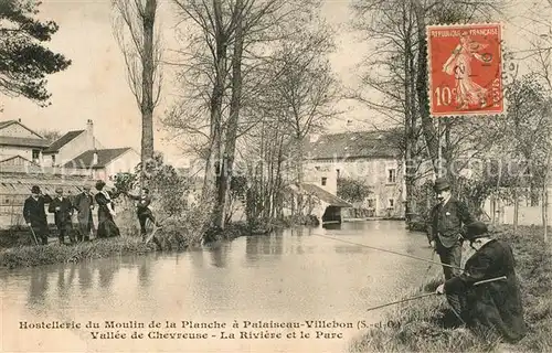 AK / Ansichtskarte Villebon sur Yvette Hostellerie du Moulin de la Planche Vallee de Chevreuse La Riviere et le Parc Villebon sur Yvette