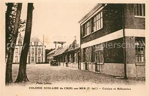 AK / Ansichtskarte Criel sur Mer Colonie Scolaire Cuisine et Refectoire Criel sur Mer