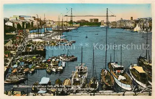AK / Ansichtskarte Marseille_Bouches du Rhone Vieux port et Pont Transbordeur Bateaux Marseille