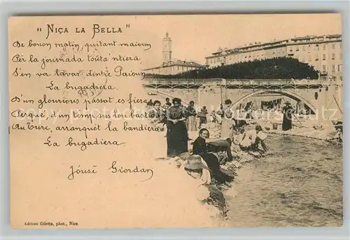 AK / Ansichtskarte Nice_Alpes_Maritimes Waschfrauen am Meer Nice_Alpes_Maritimes