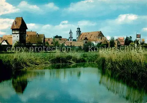 AK / Ansichtskarte Dinkelsbuehl 1000jaehrige Stadt Partie an der Woernitz Dinkelsbuehl