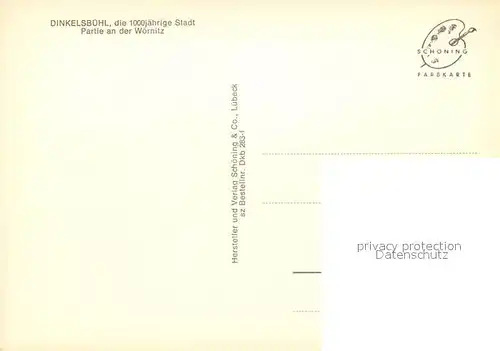 AK / Ansichtskarte Dinkelsbuehl 1000jaehrige Stadt Partie an der Woernitz Dinkelsbuehl
