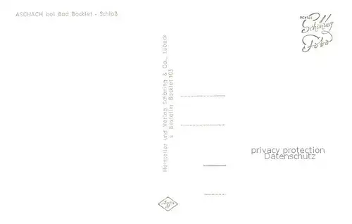 AK / Ansichtskarte Aschach_Bad_Bocklet Schlo Aschach_Bad_Bocklet