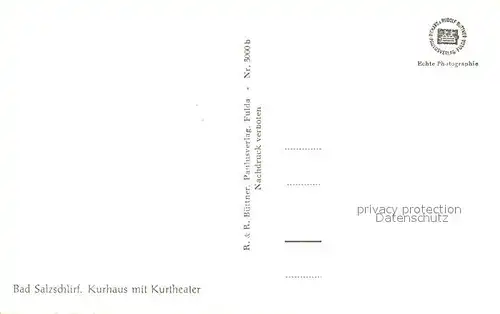AK / Ansichtskarte Bad_Salzschlirf Kurhaus mit Kurtheater Bad_Salzschlirf