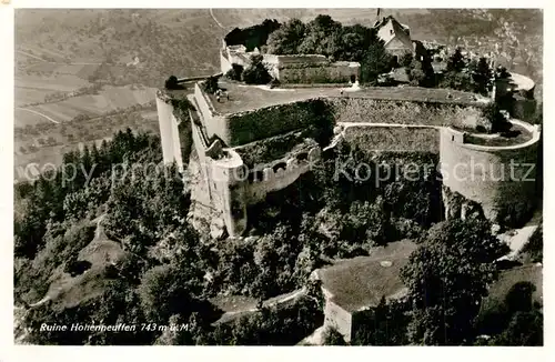 AK / Ansichtskarte Neuffen Fliegeraufnahme Burgruine Hohen Neuffen Neuffen